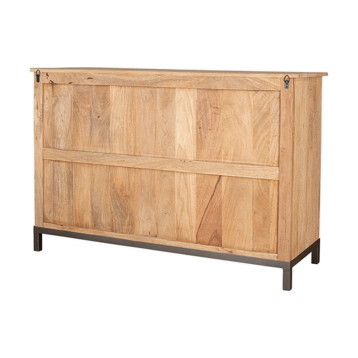 Nirvi Mango Wood & Iron Sideboard - Black