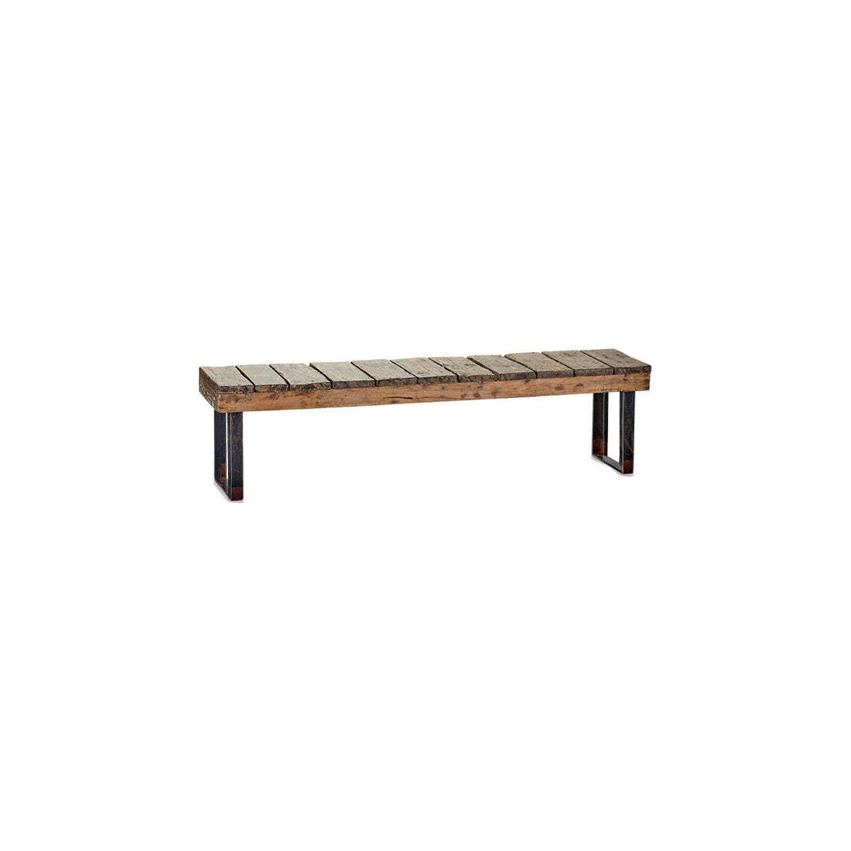 Oso Small Reclaimed Wood & Iron Garden Bench