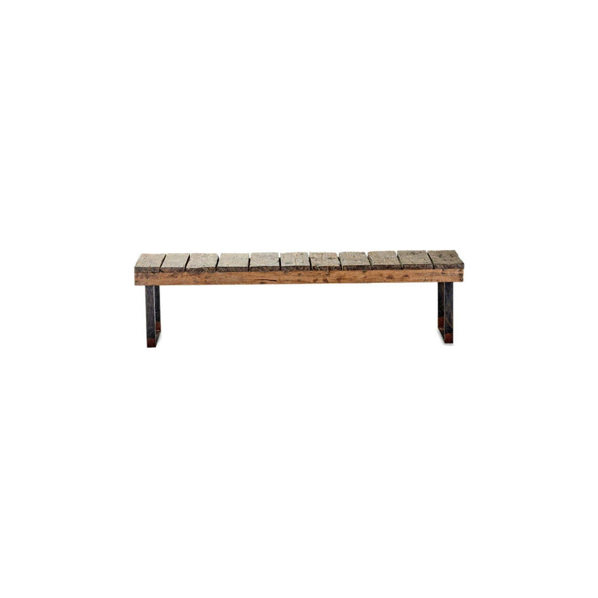 Oso Small Reclaimed Wood & Iron Garden Bench