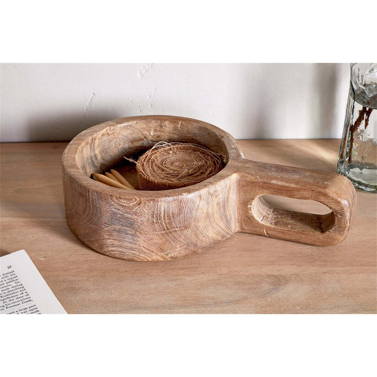 Okara Reclaimed Wood Storage Pot - Natural