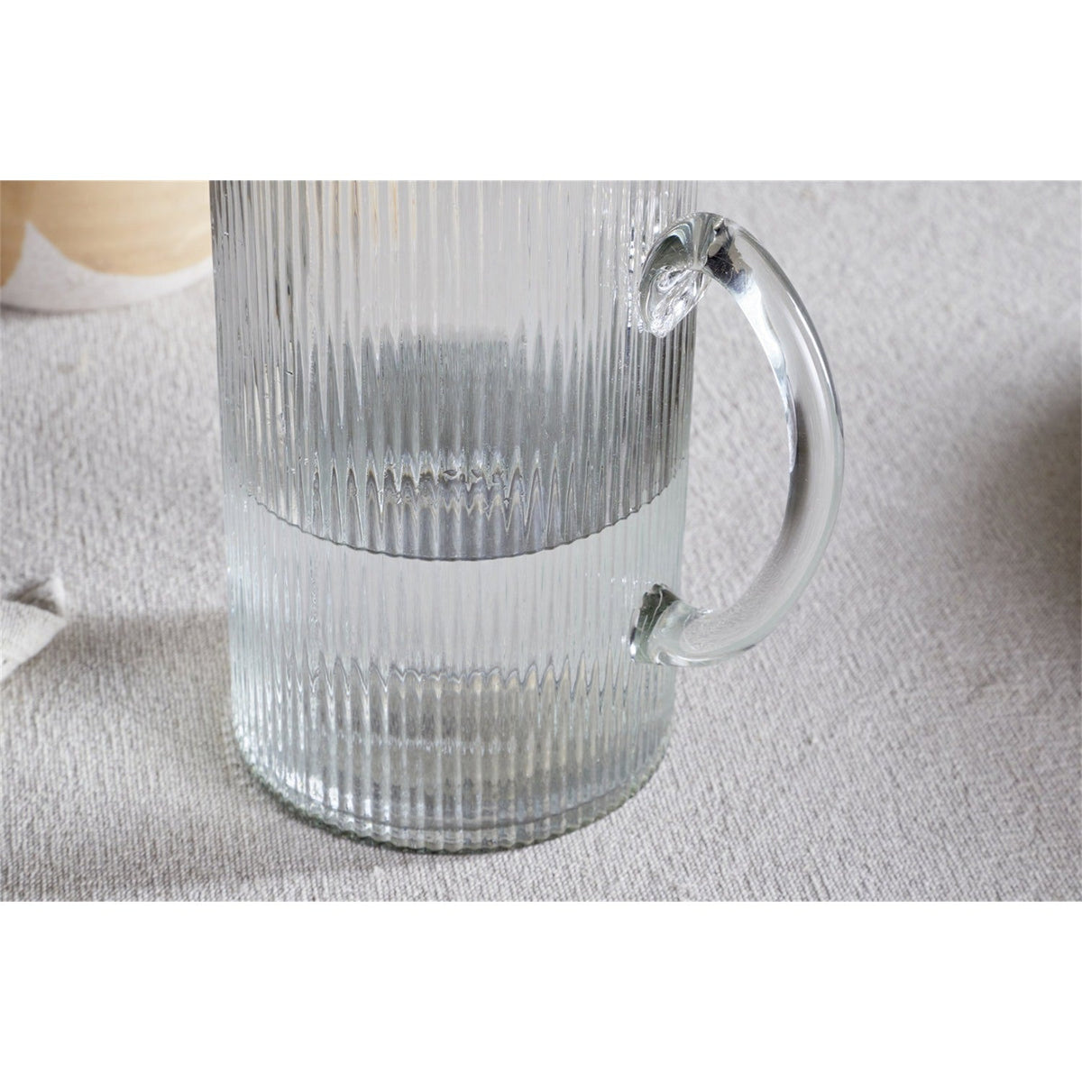 Otuba Ribbed Glass Jug - Clear