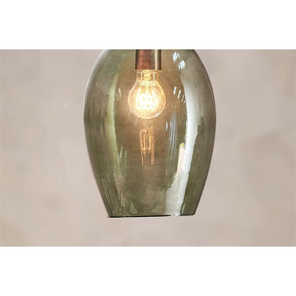 Otoro Large Oval Recycled Glass Pendant Light - Green