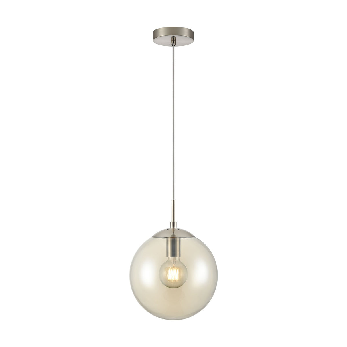 Galaxy pendant light in satin nickel finish