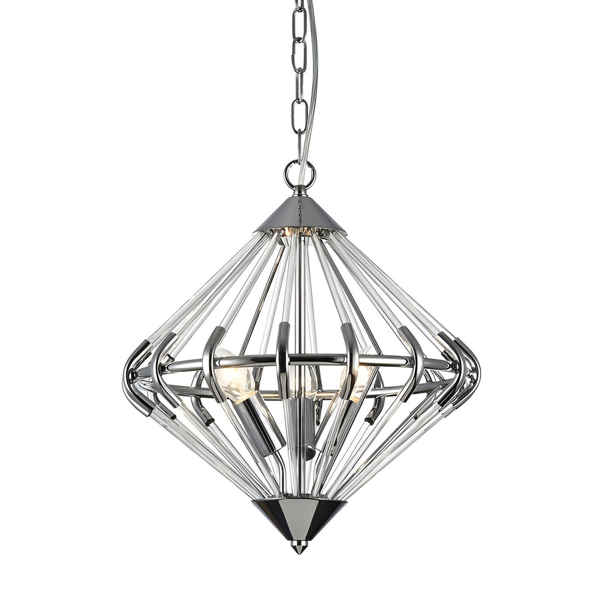 Gessan 3 Light Chandelier/Flush Ceiling Light - Chrome