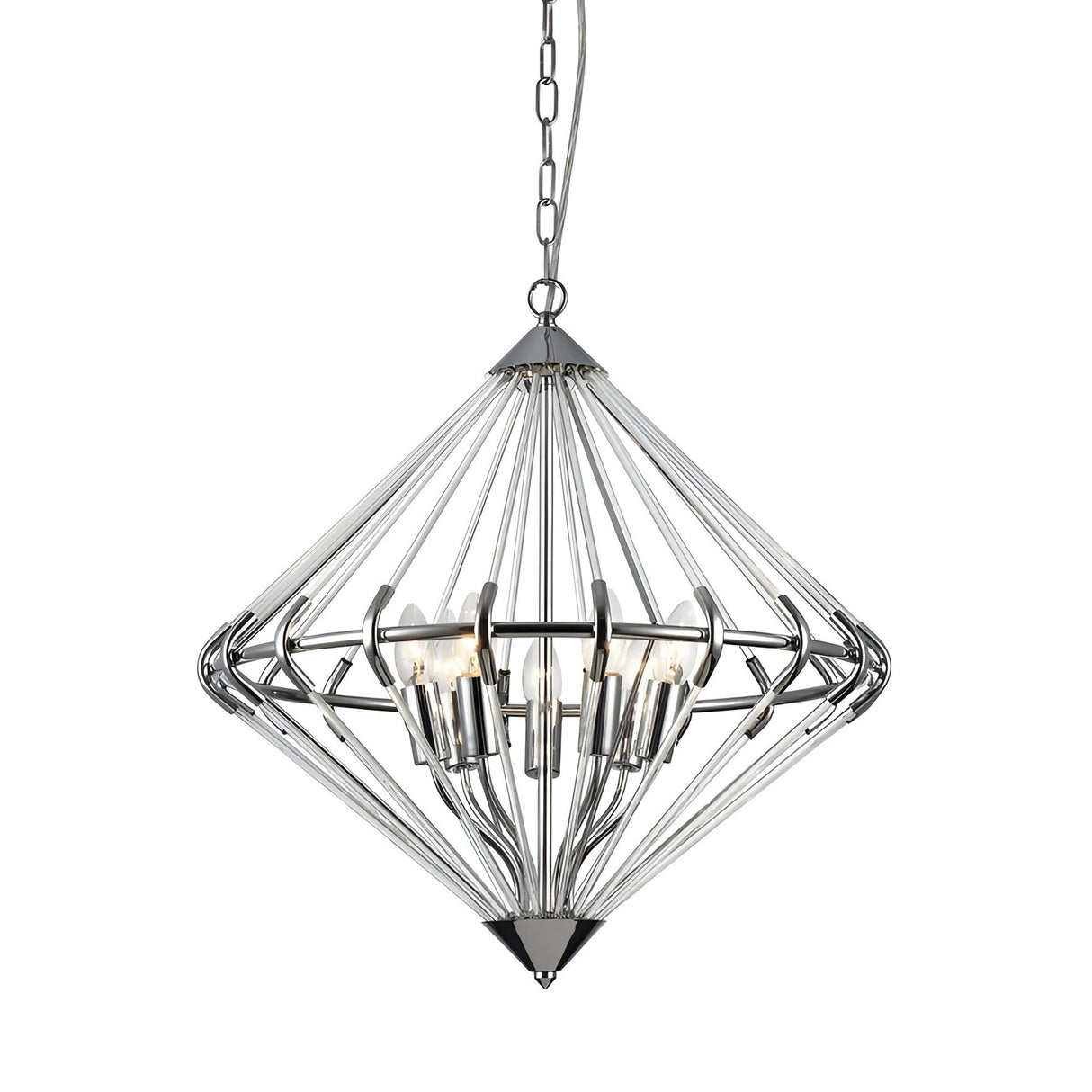 Gessan 7 Light Chandelier/Flush Ceiling Light - Chrome
