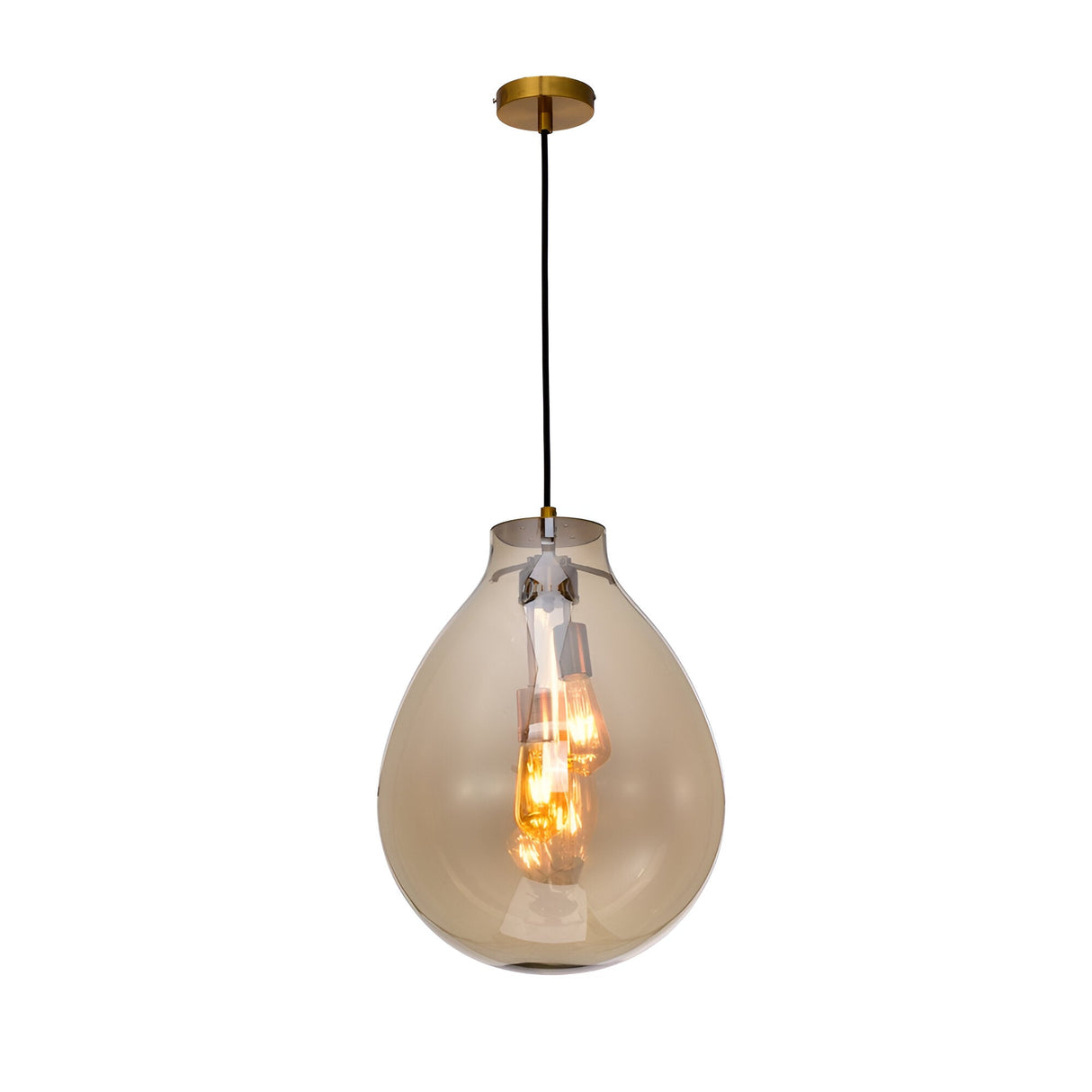 Brisa 2 Light Glass Pendant Light - Champagne