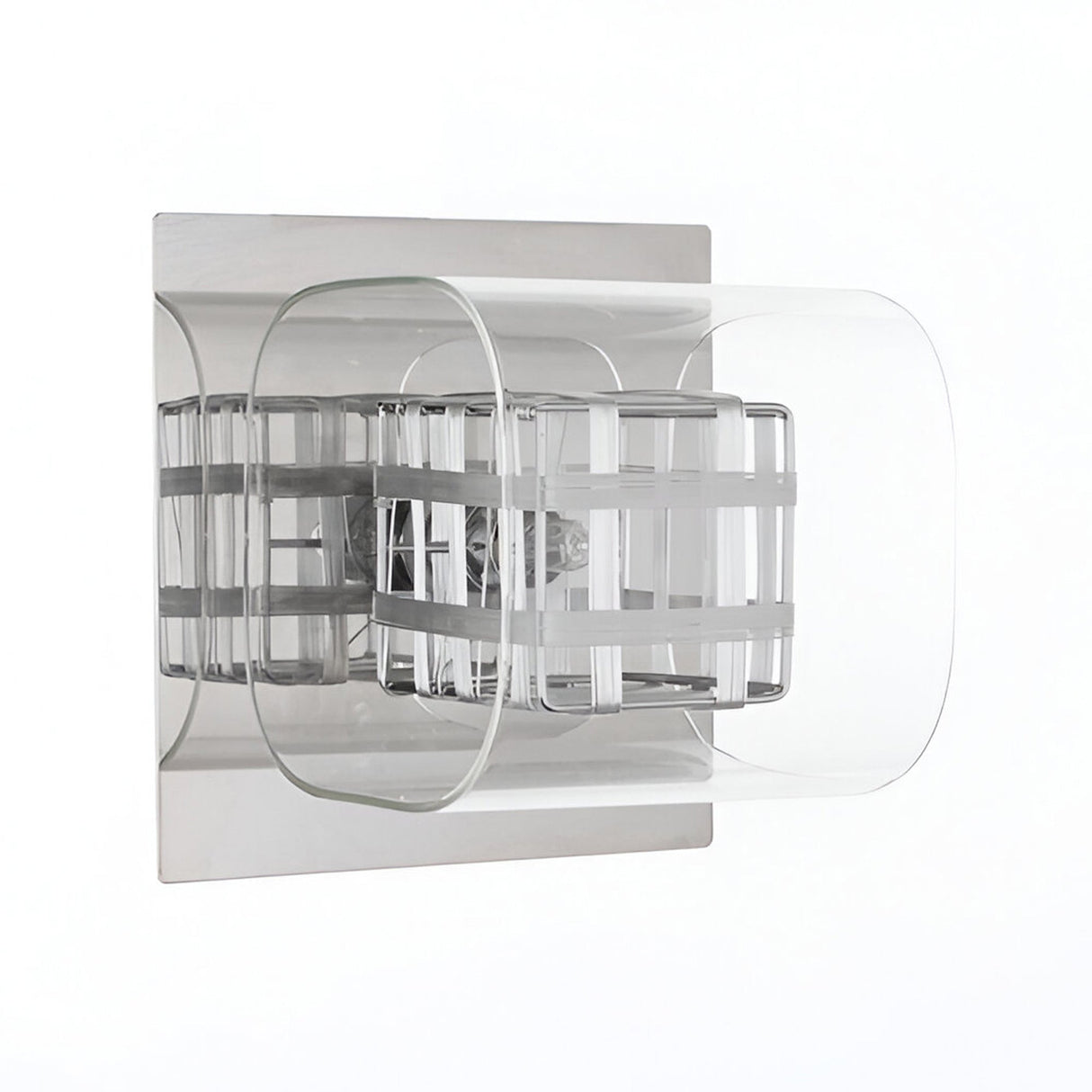 Verdale 1 Light Glass & Wire Wall Light - Chrome