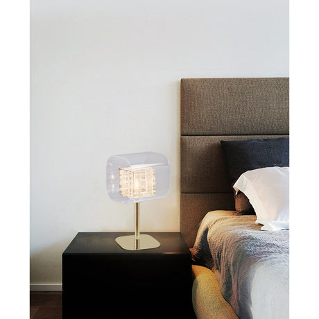 Verdale 1 Light Glass & Wire Table Lamp - Gold