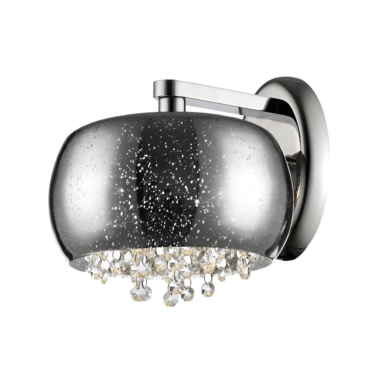 Lunara 1 Light Crystal Wall Light - Chrome