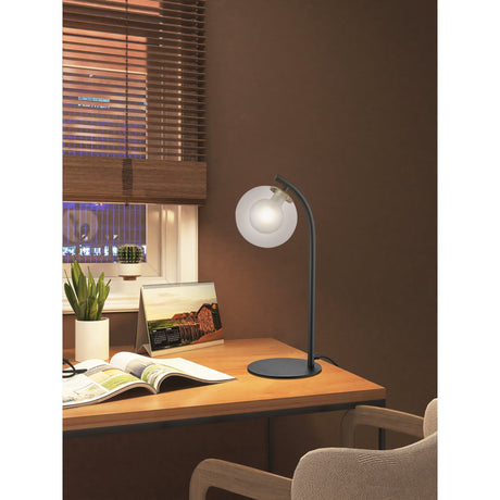 Lumen 6 Light Table Lamp - Gold/Matt Black