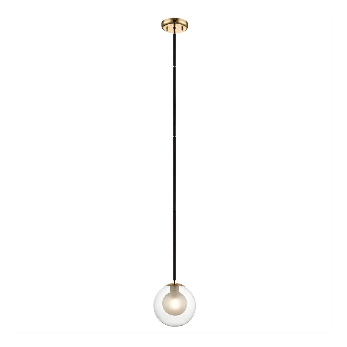 Lumen 1 Light Pendant - Gold/Matt Black