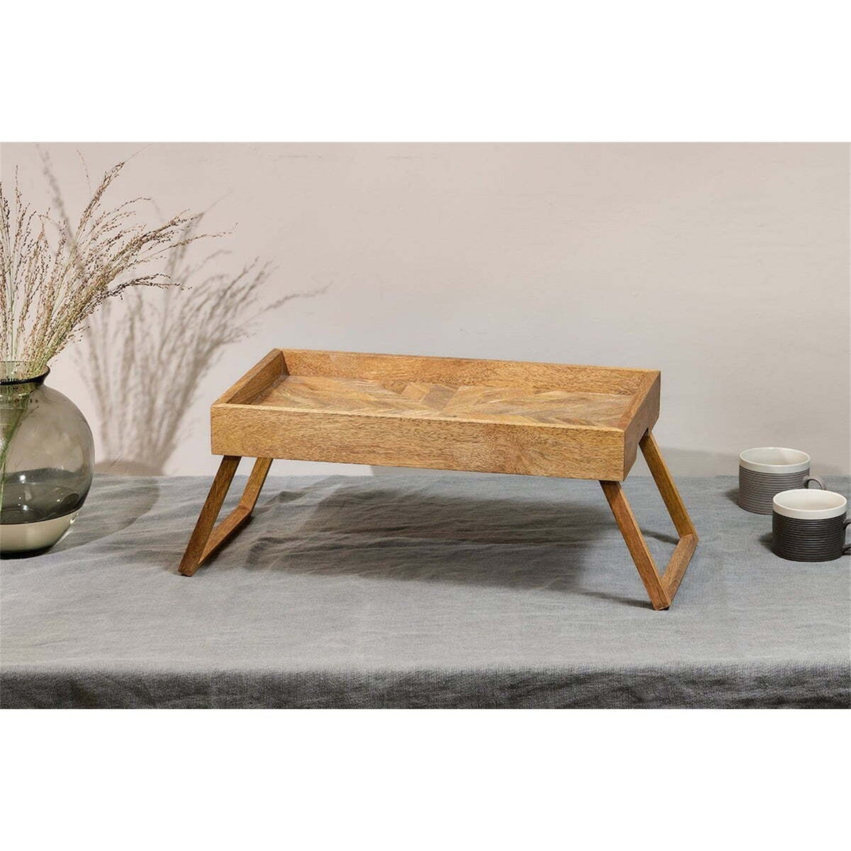 Pawi Mango Wood Breakfast Tray - Natural