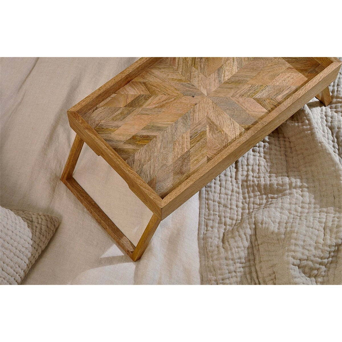 Pawi Mango Wood Breakfast Tray - Natural