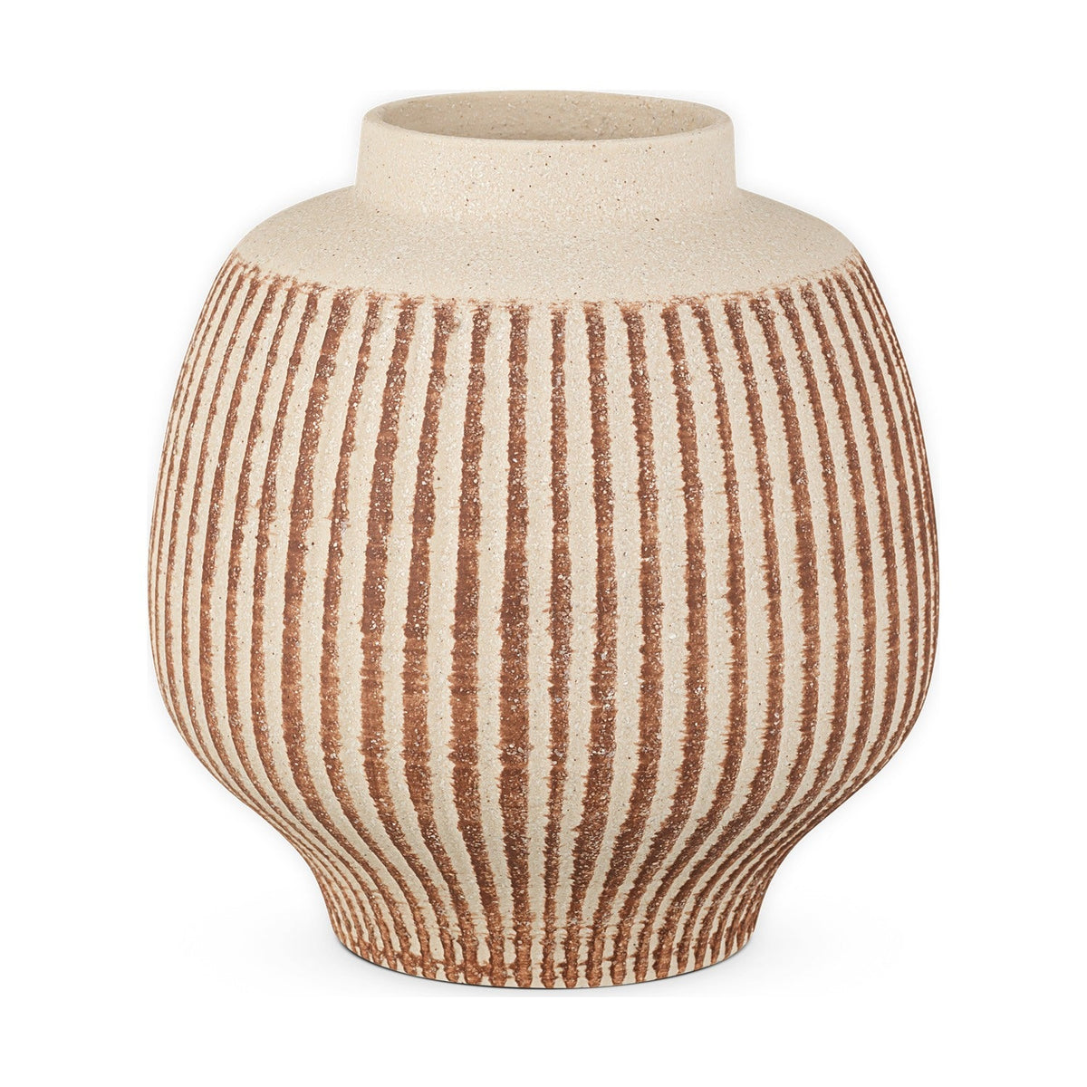 Perola Small Ceramic Vase - Natural & Rust