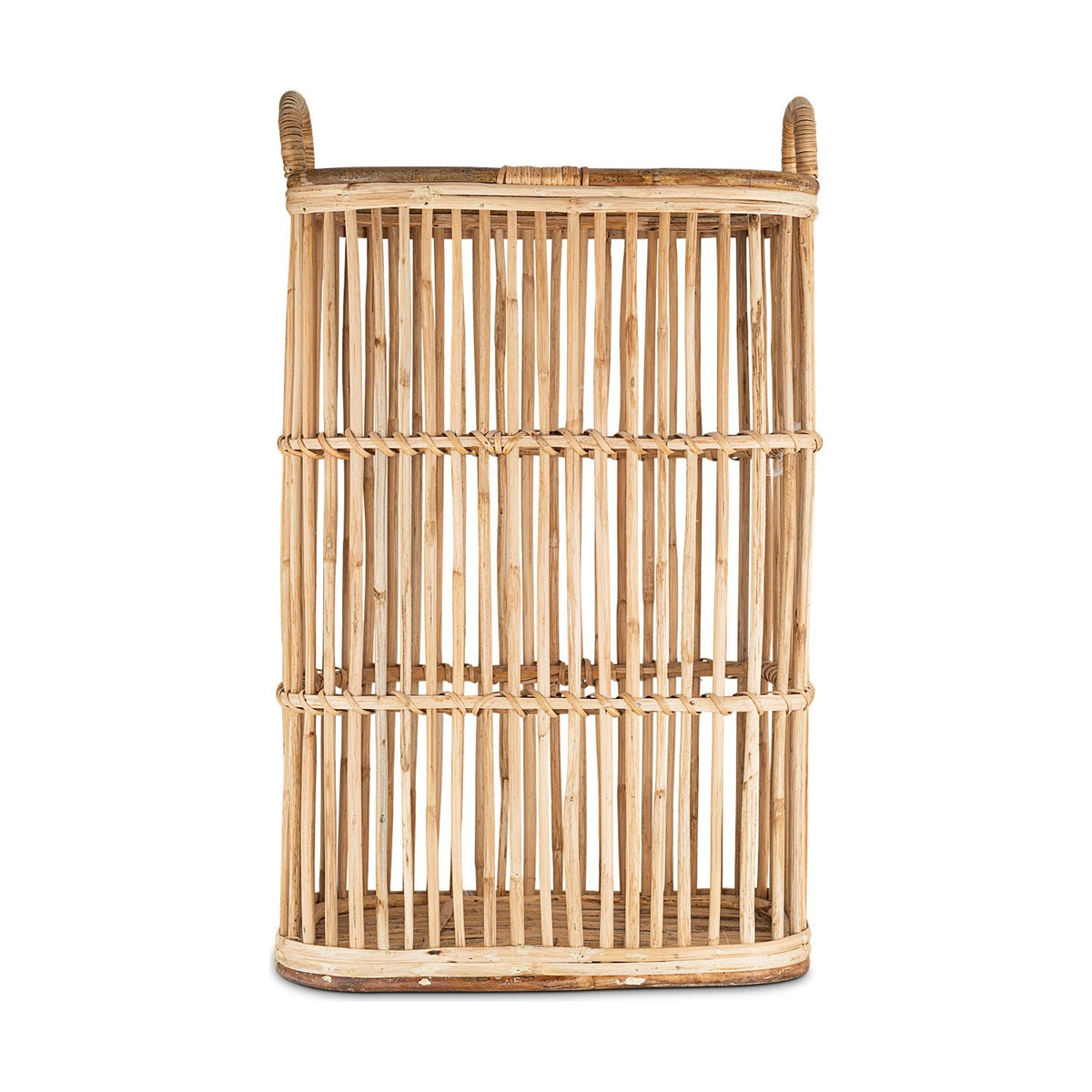 Rammi Tall Rattan Laundry Basket - Natural