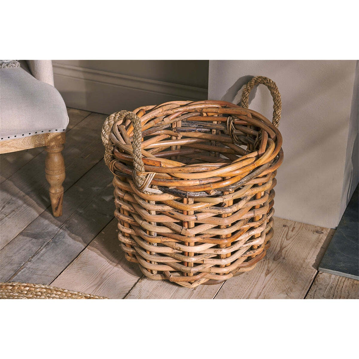Rattan Chunky Storage Basket - Natural