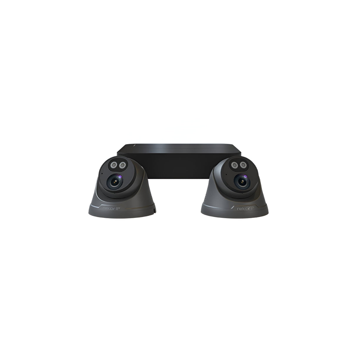 Rekor IP 24/7 IP PoE 2MP 4 Channel 2 Camera Dome Kit 1TB - Grey