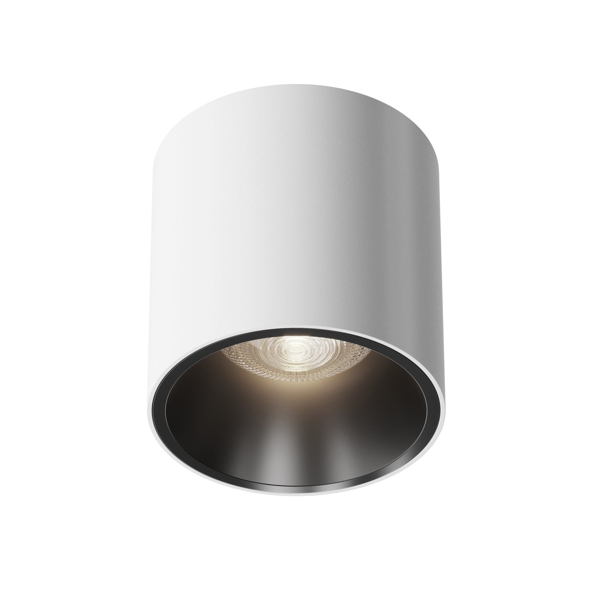 Alfa LED Round Surface Downlight in white and black, perfect for modern interiors with its minimalist style and sleek design