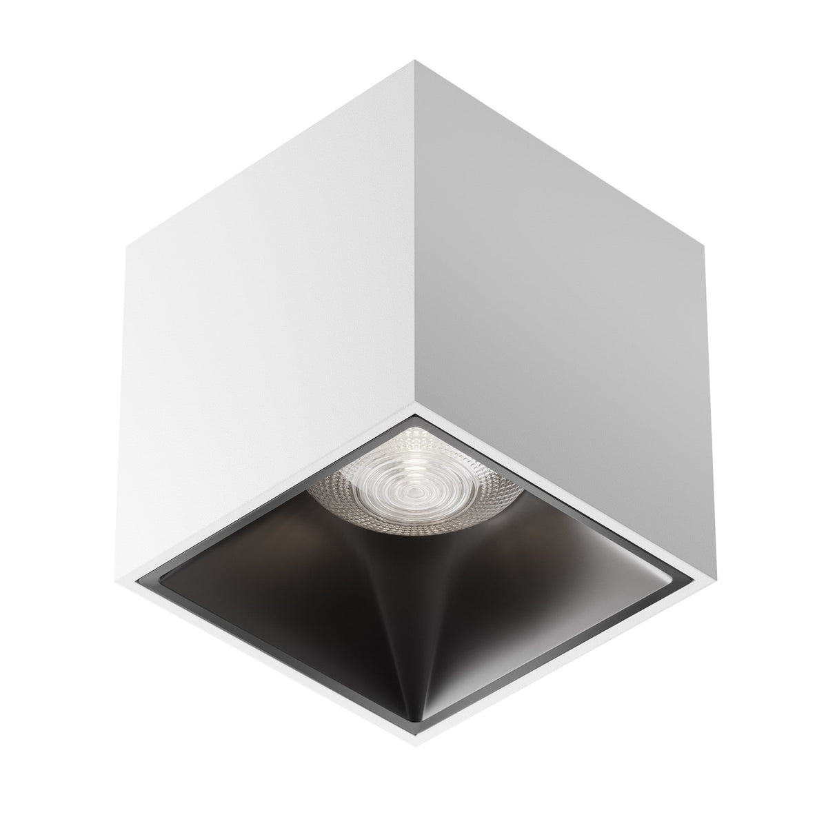 Alfa LED Dimmable Square Surface Downlight in white, featuring a clean square design ideal for minimalist decor