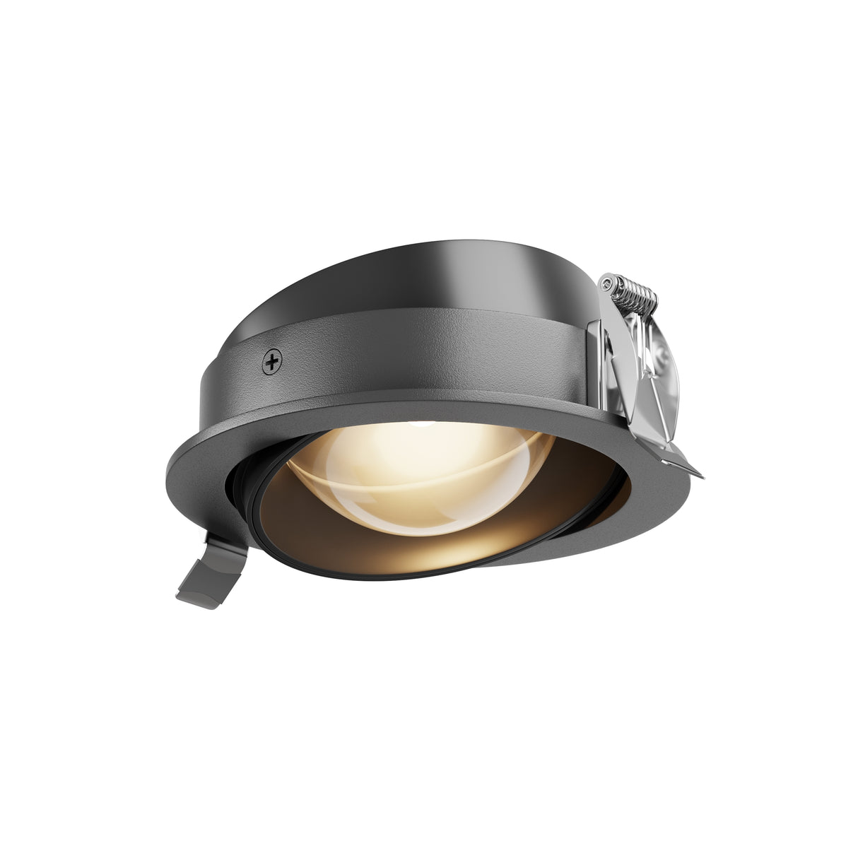 Lens LED Recessed Downlight 12W 3000K - Black