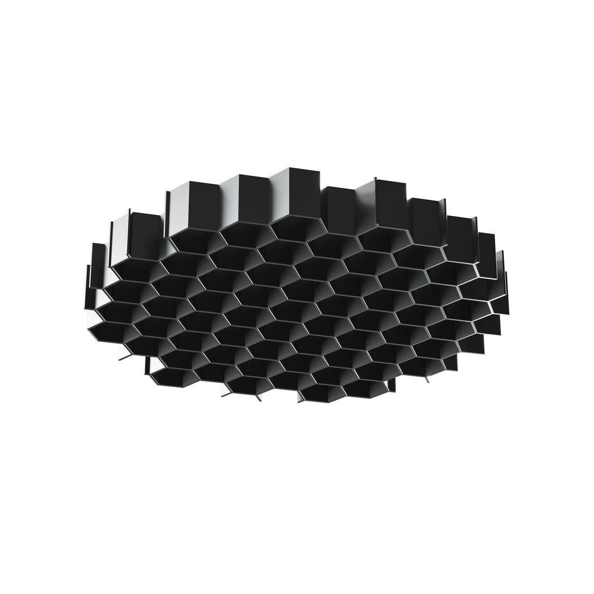 Focus T Spotlight Round Honeycomb Light Filter in black, featuring a circular honeycomb filter for light diffusion and visual interest