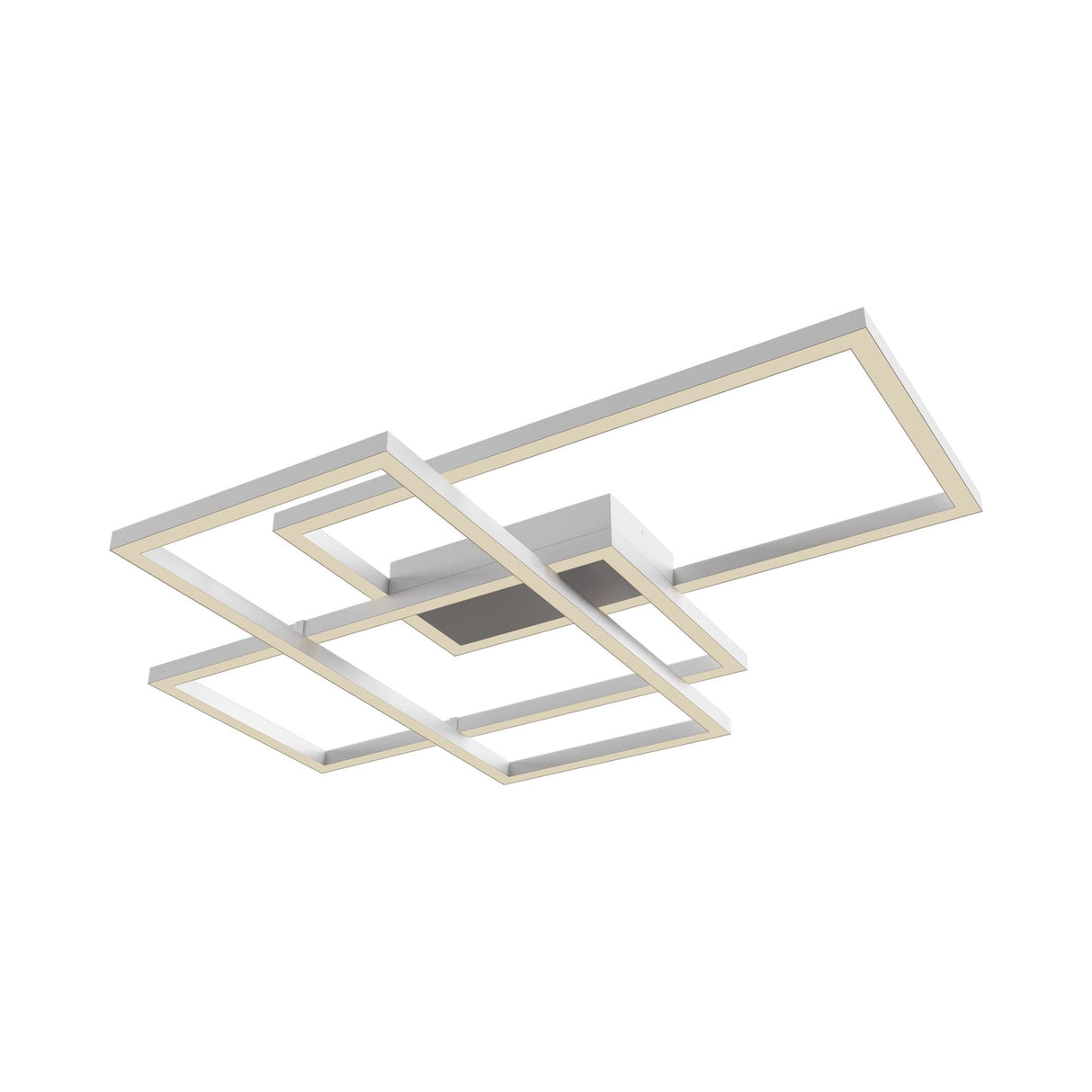 Rida LED dimmable flush ceiling light in white, providing soft ambient lighting with a minimalist design.