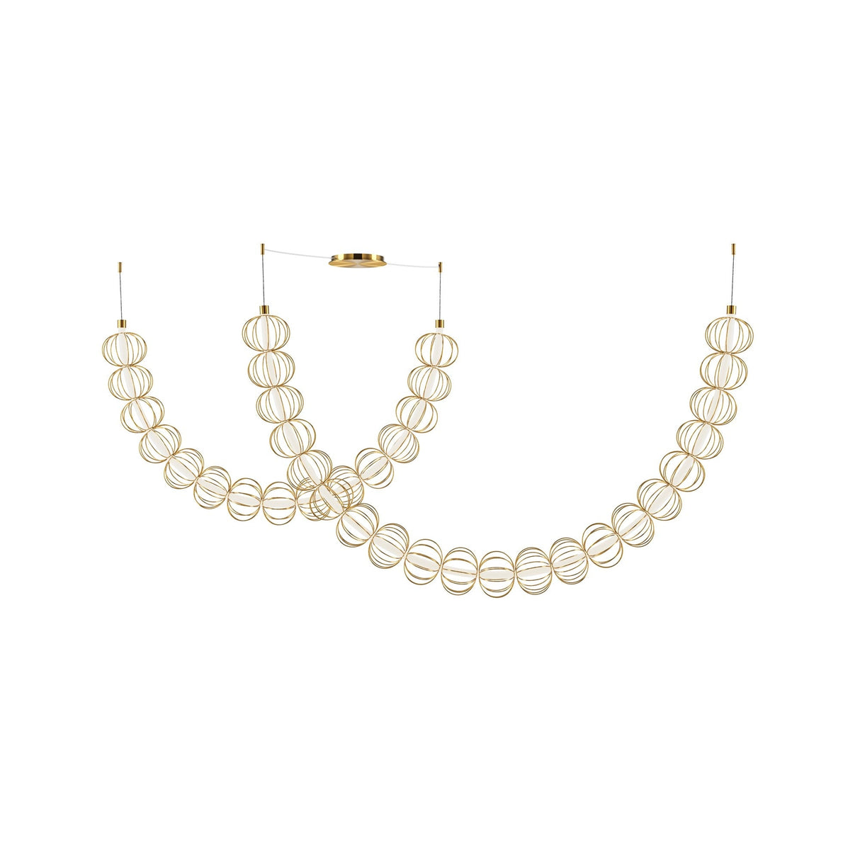 Pendant lamp Golden Cage 107W 3000K