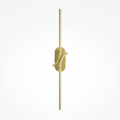 Check out the Renaissance LED Wall Light in brass. This sleek, modern sconce has a vertical oval base with a slender rod, elegant curved accents, and a luxurious finish that adds sophistication to any interior space.