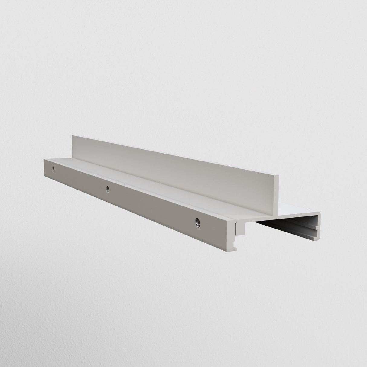 The 3-Phase Track Trinity Joint Amplifier in white, shown against a plain background, features multiple screw holes for secure installation. Ideal for enhancing track lighting systems, it ensures stability and improves power distribution efficiency.