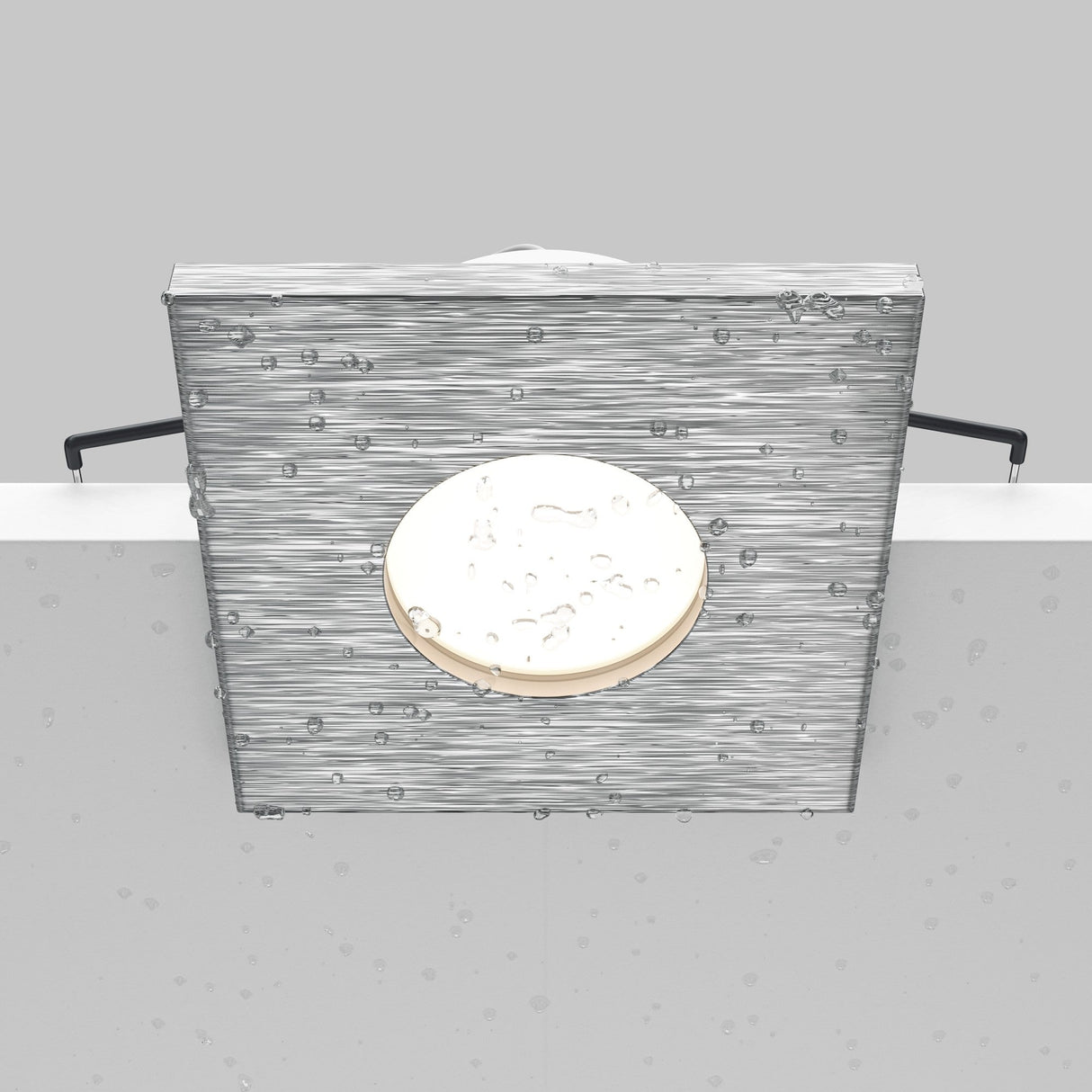 Control and mobility features of Stark fixed square recessed downlight in silver, ideal for versatile installations.
