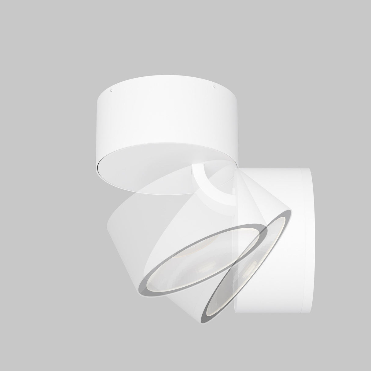 Control and mobility features of Spin outdoor LED single spotlight in white, highlighting flexible positioning.