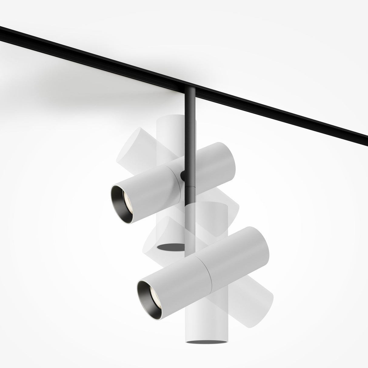 Mobility and control features of Elti Duo LED Magnetic Exility Track Spotlight, designed for flexible use in white and black finishes