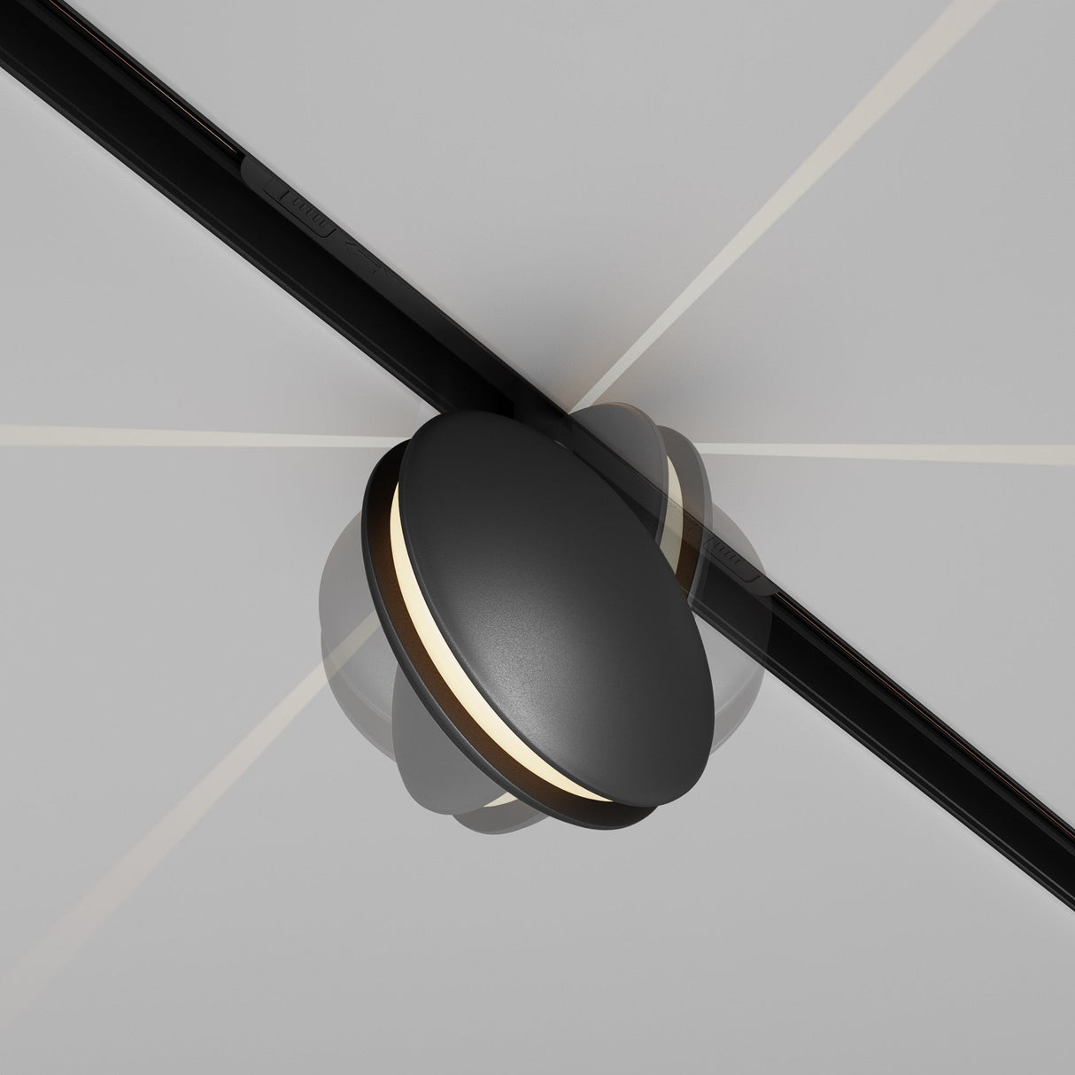 Mobility and control features of Outline LED Magnetic Exility Track Projection Light in Black, enhancing flexible lighting on magnetic Exility tracks.