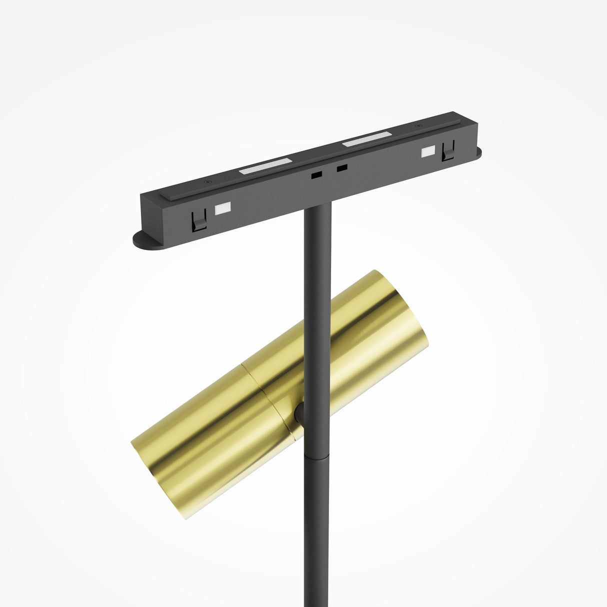 Mounting components for Elti Duo CCT Dimmable LED Magnetic Exility Track Spotlight, emphasizing simplicity in installation for black and brass model