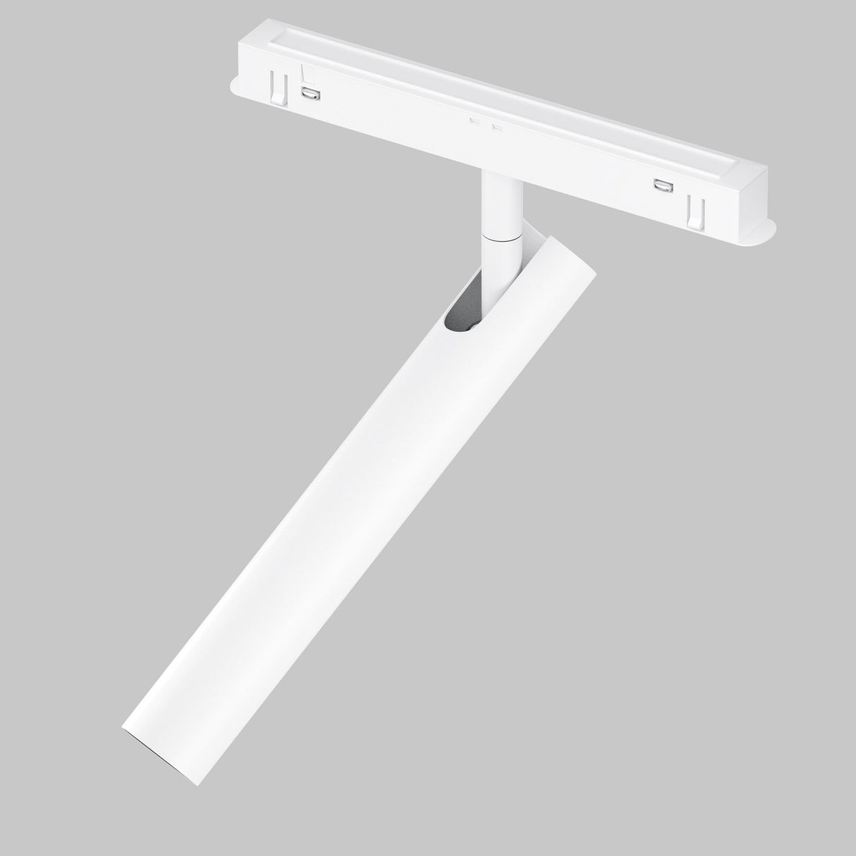Mounting components for Focus T LED Magnetic Exility Track Spotlight in white, illustrating versatile installation options