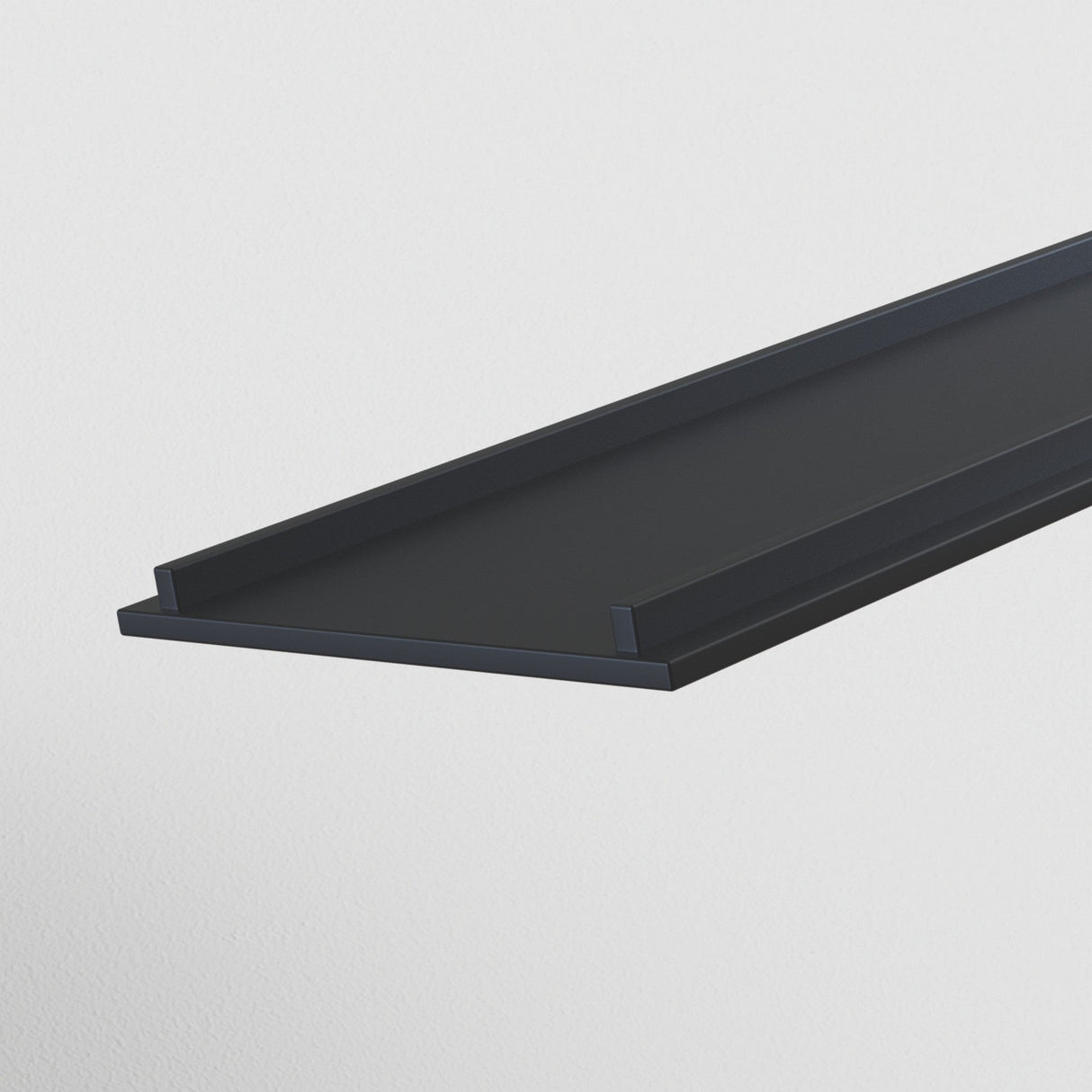 Close-up of S35 Track Decorative Cover in black, showcasing its smooth, matte finish and modern style