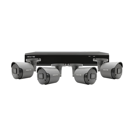 RekorHD 2MP Analogue 8 Channel 4 Camera Bullet Kit 4TB - Grey