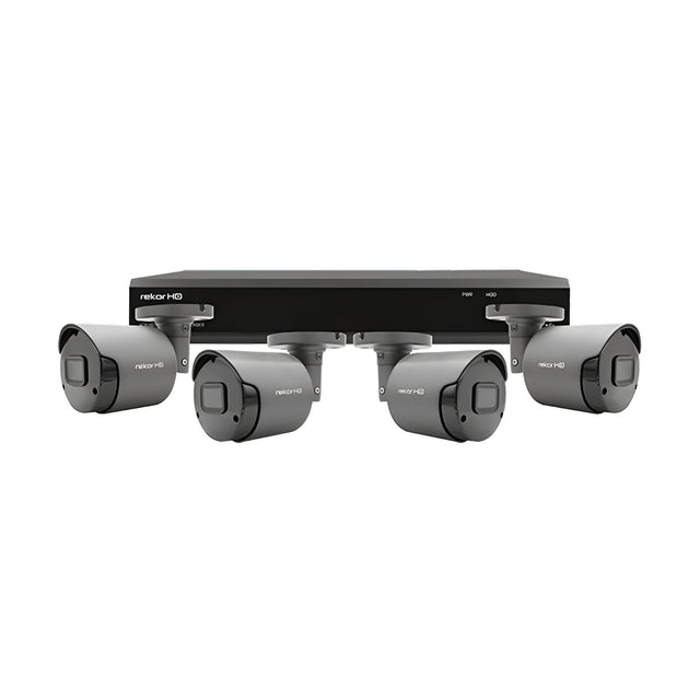 RekorHD 2MP Analogue 8 Channel 4 Camera Bullet Kit 1TB - Grey