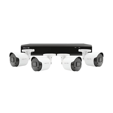 RekorHD 2MP Analogue 8 Channel 4 Camera Bullet Kit 4TB - White