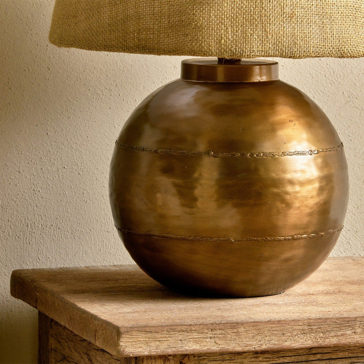 Rasan Table Lamp Base - Antique Brass