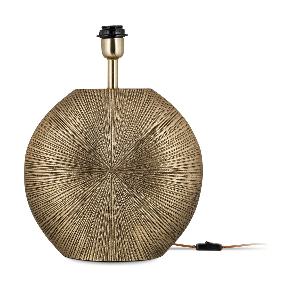 Ramvas Etched Table Lamp Base - Antique Brass