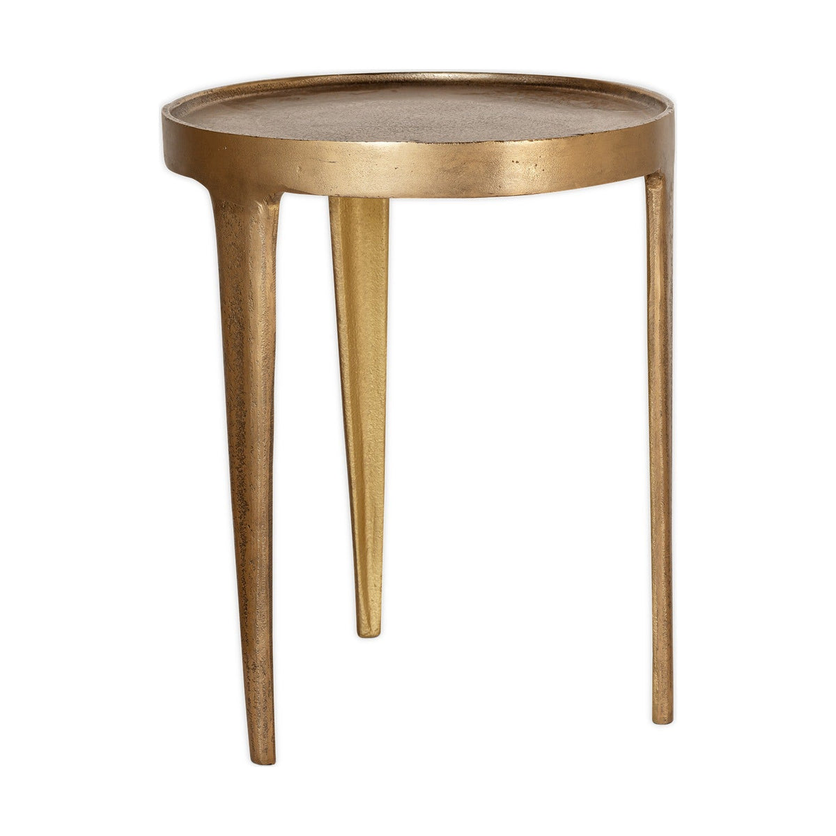Rohia Small Cast Metal Side Table - Brass