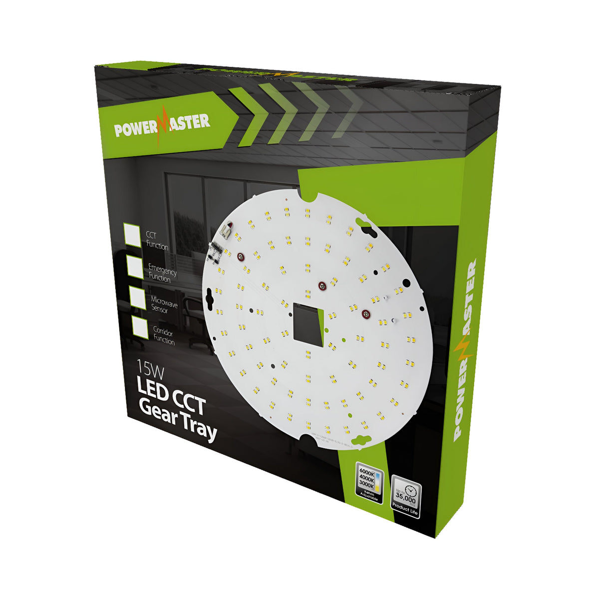 PowerMaster 17.5W LED Bulkhead Gear Tray - CCT Adjustable - Emergency