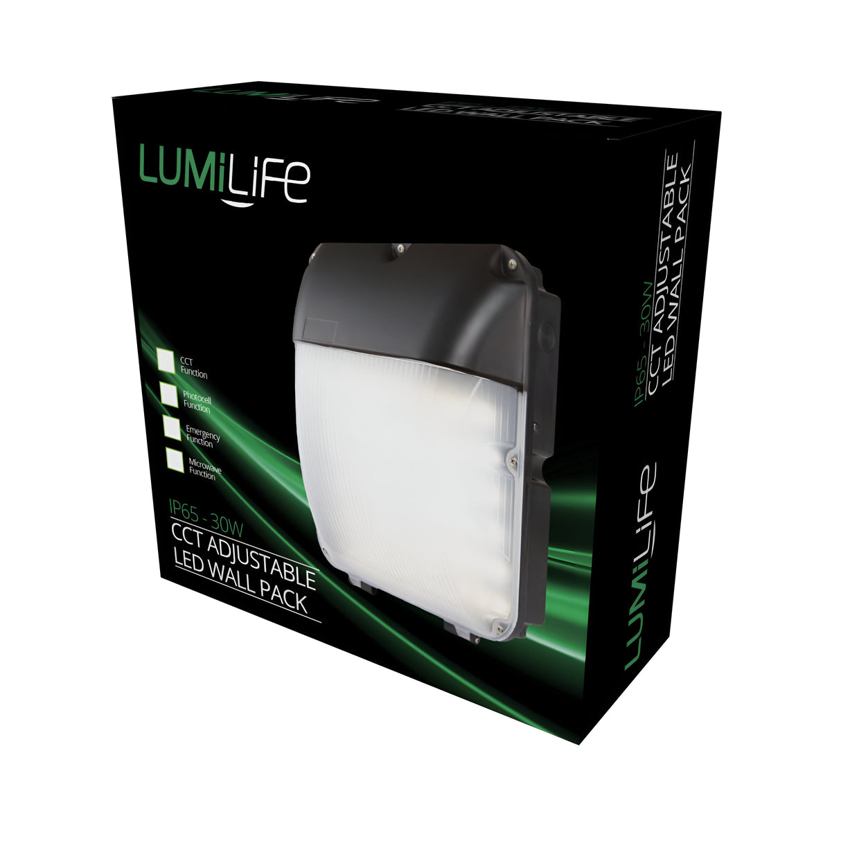 LumiLife 30W LED Wall Pack - CCT Adjustable