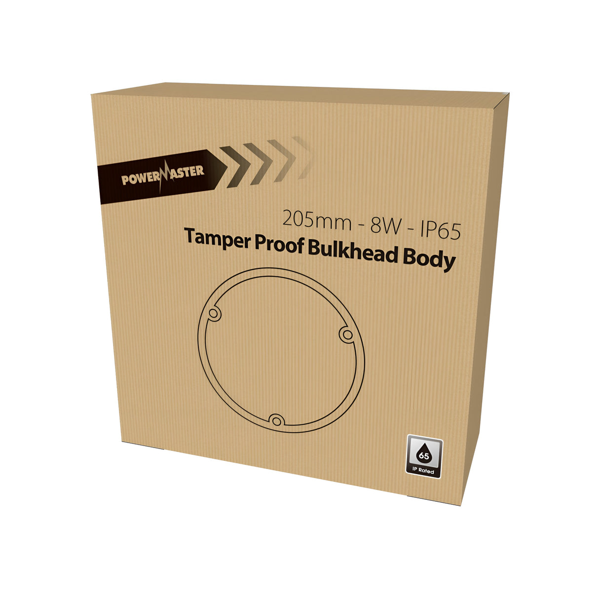 PowerMaster 8W IP65 Tamper Proof Bulkhead Body