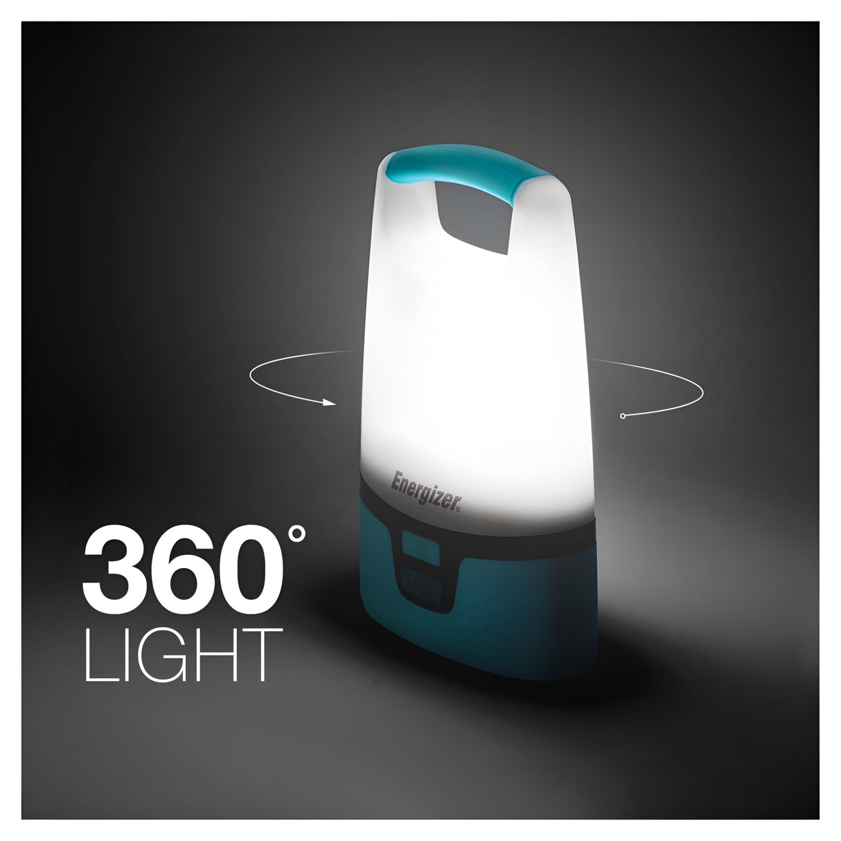 The Energizer Vision Rechargeable Lantern 1250 Lumen, featuring Flexible Hybrid Powered technology, offers a powerful 1250-lumen brightness for optimal illumination. Its portable design, complete with a carrying handle, ensures comprehensive 360-degree lighting and prominently showcases the Energizer brand name.