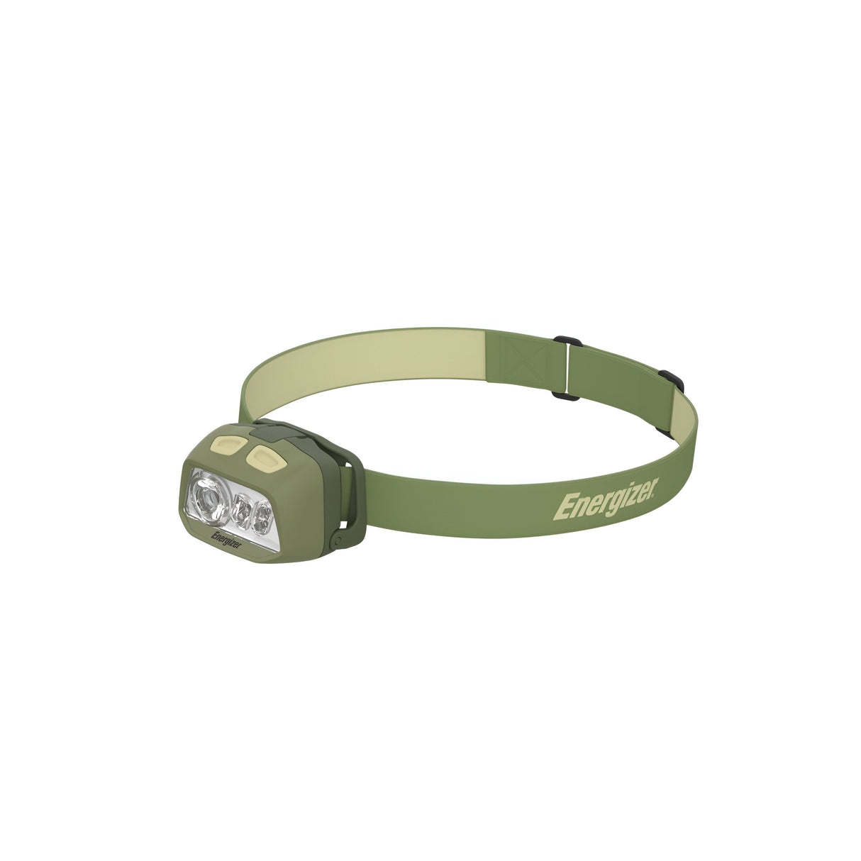 The Energizer Waterproof LED Head Torch 500 Lumen, ideal for outdoor activities, comes with an adjustable strap and three powerful LED lights for hands-free illumination. This green head torch, with included batteries, ensures reliable performance in any weather condition.