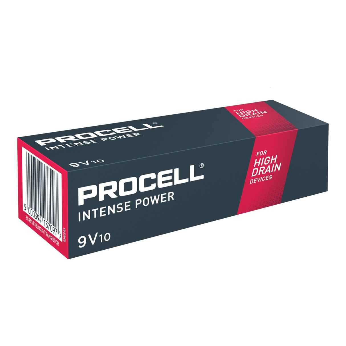 Duracell Procell Intense 9V PP3 Alkaline Batteries (10 Pack)