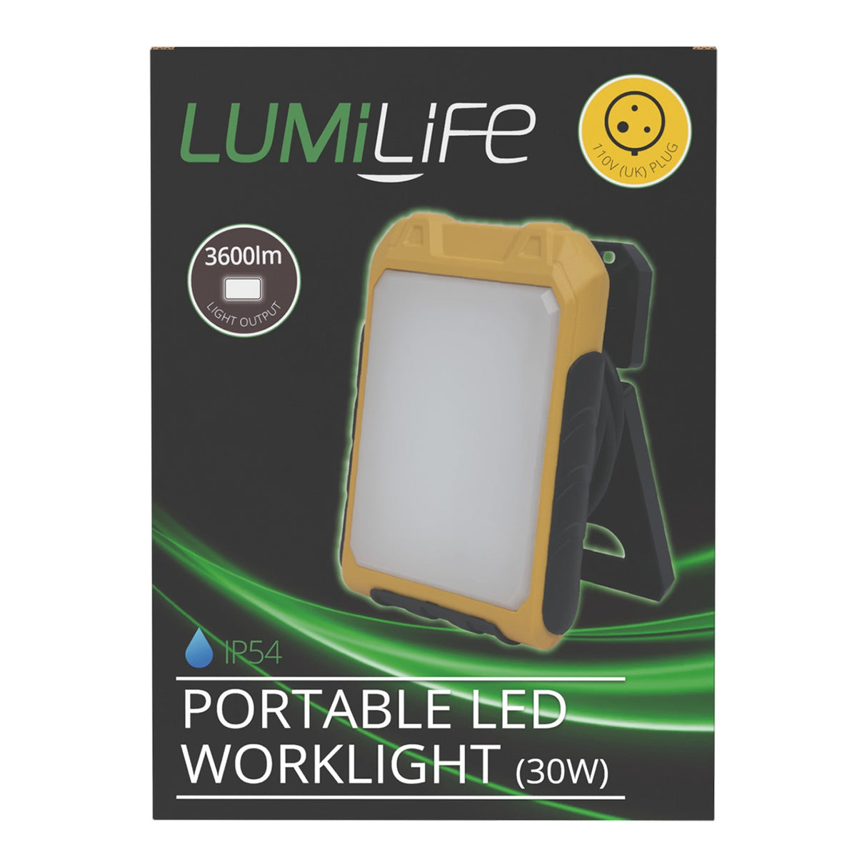 LumiLife 30W LED Portable Work Light 110V