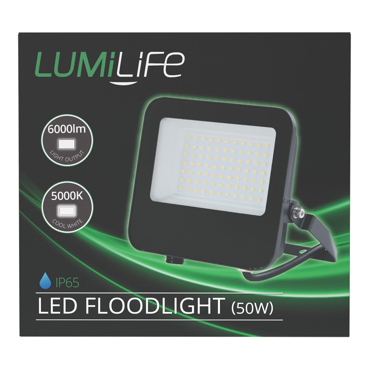LumiLife Outdoor 50W LED Floodlight - 5,000K